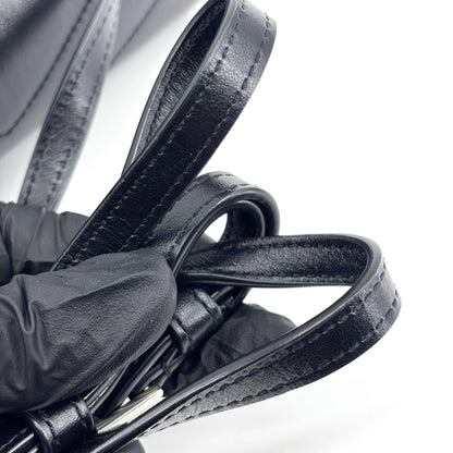 Saint Laurent Loulou Matelasse Chevron Leather, Black, Leather, Shoulder Bag