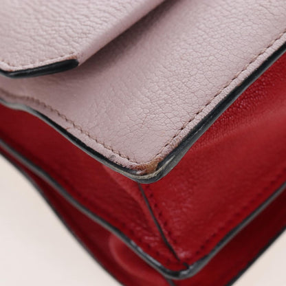 Miu Miu Logo Flap Leather, Pink, Leather, Crossbody Bag