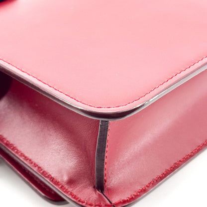 Burberry TB Flap Leather, Red, Leather, Handbag