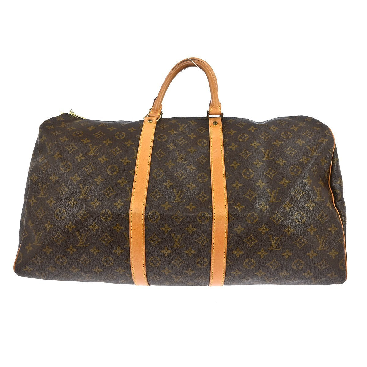 Louis Vuitton Keepall Monogram, Brown, Canvas, Travel Bag