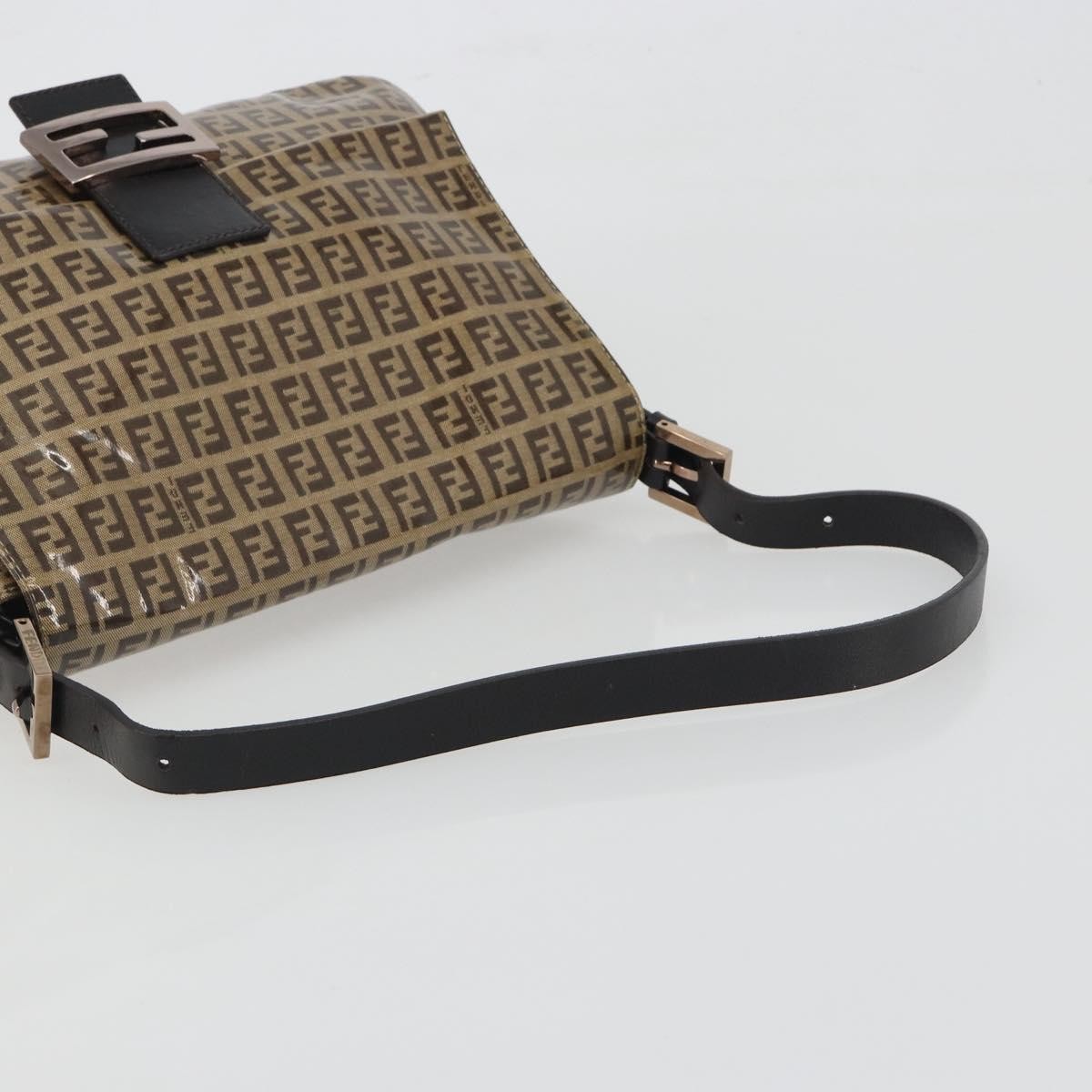 Fendi Mamma Baguette Zucchino canvas, Brown, Canvas, Shoulder Bag