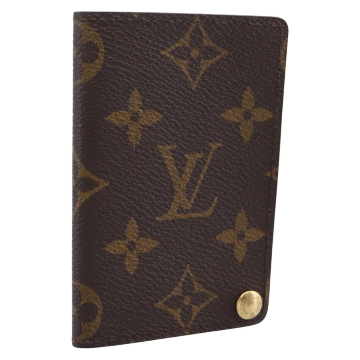 Louis Vuitton Porte Cartes Pression Card Case Monogram Canvas, Brown, Canvas, Card Holder