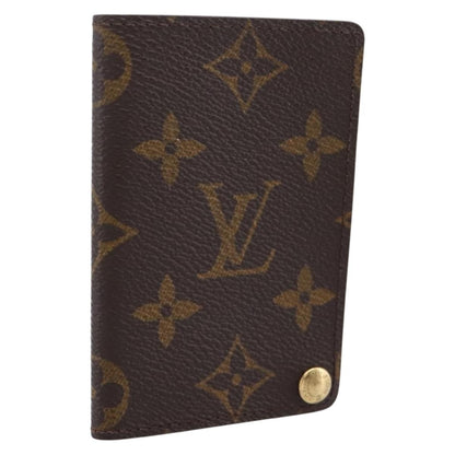 Louis Vuitton Porte Cartes Pression Card Case Monogram Canvas, Brown, Canvas, Card Holder