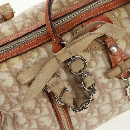 Christian Dior Vintage Trotter Romantique Boston Diorissimo Coated Canvas, Beige, Canvas, Handbag