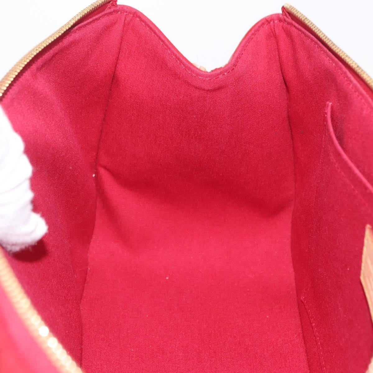 Louis Vuitton Rosewood Avenue Monogram Vernis, Red, Patent Leather, Handbag