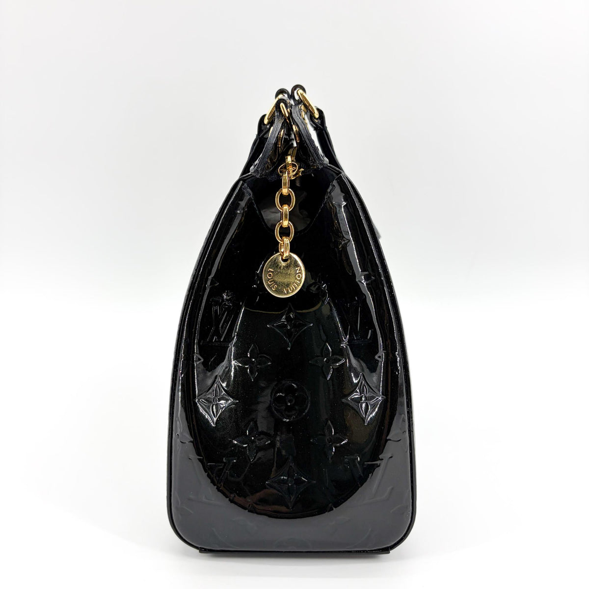 Louis Vuitton Brea NM Monogram Vernis, Black, Patent Leather, Handbag