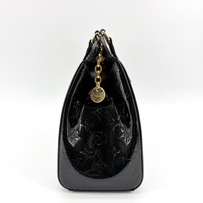 Louis Vuitton Brea NM Monogram Vernis, Black, Patent Leather, Handbag
