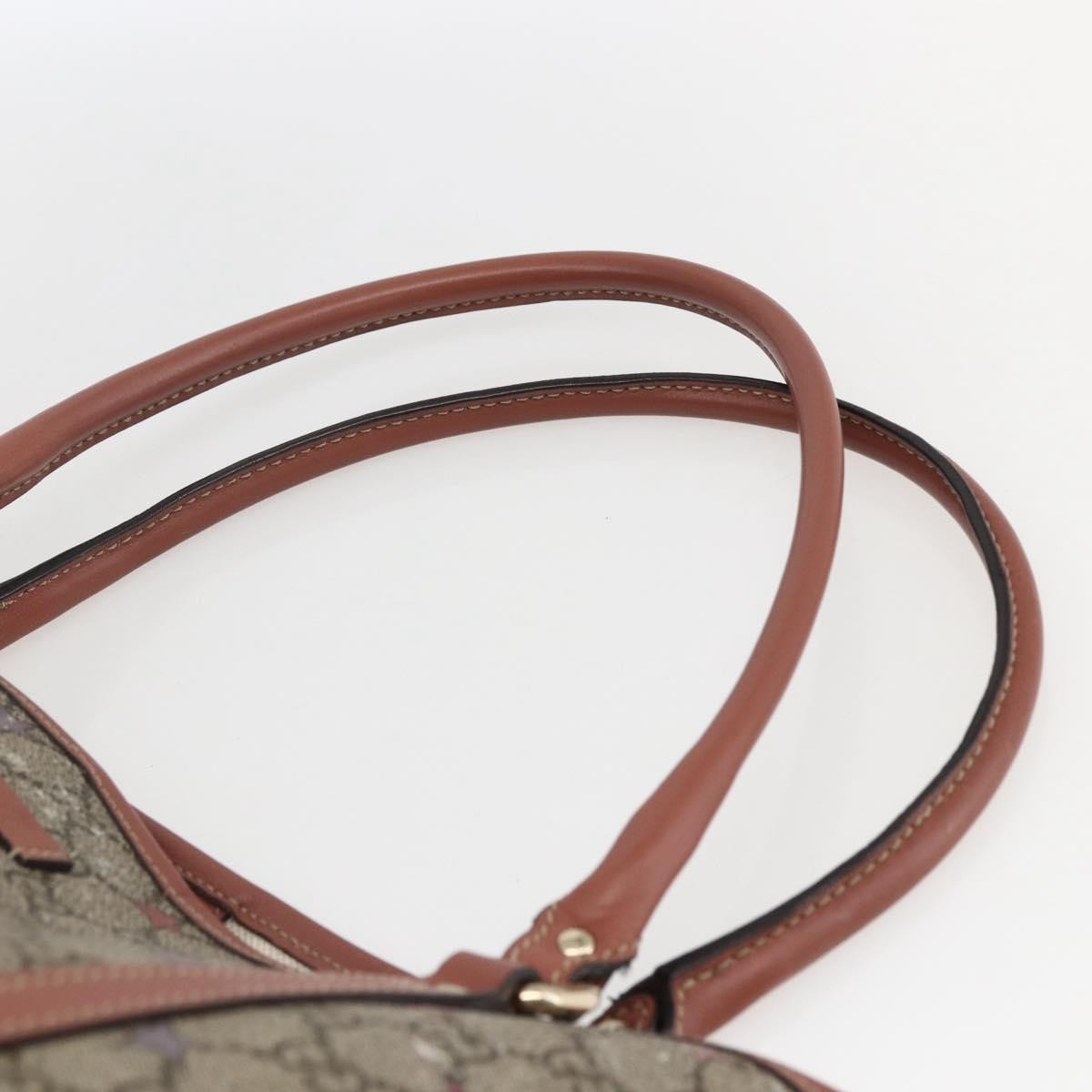 Gucci Joy Plus Tote GG Coated Canvas with Leather, Beige, Canvas, Tote Bag