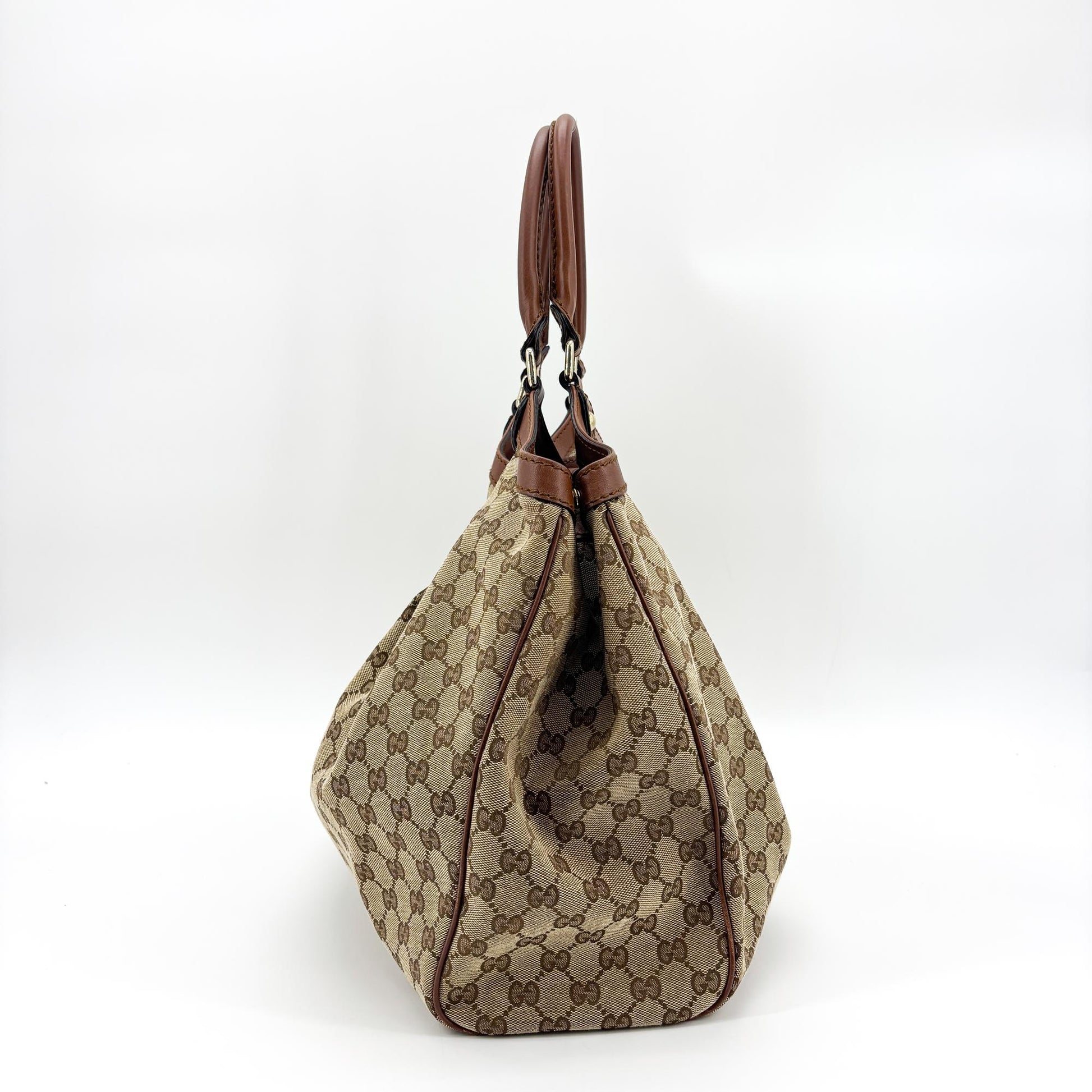 Gucci Sukey Canvas, Beige, Canvas, Handbag