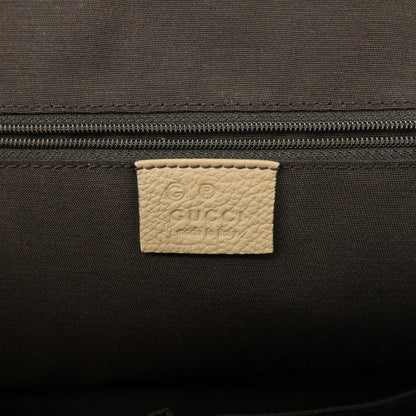 Gucci Lady Dollar Dome Satchel Leather, Beige, Leather, Handbag