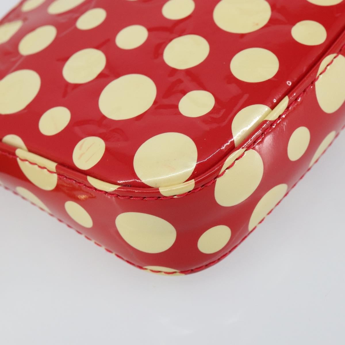 Louis Vuitton Pochette Accessoires Yayoi Kusama Painted Dots Monogram vernis, Red, Patent Leather, Clutch