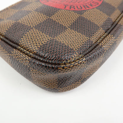 Louis Vuitton Pochette Accessoires Limited Edition Damier, Brown, Canvas, Clutch