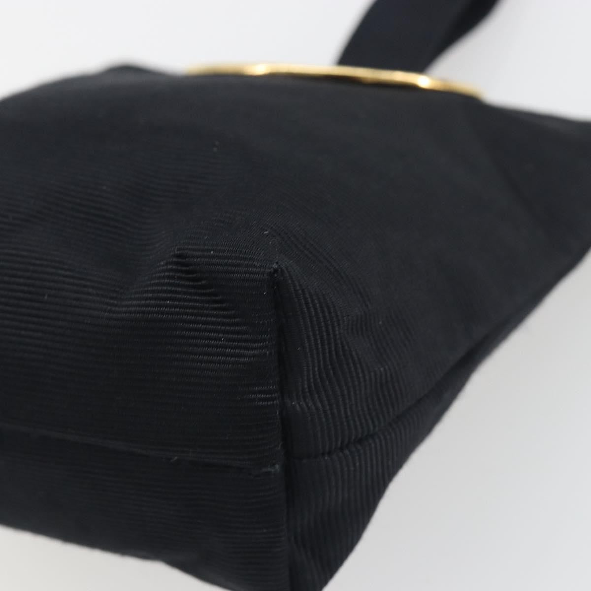 Celine Circle Logo Pouch Canvas, Black, Canvas, Clutch