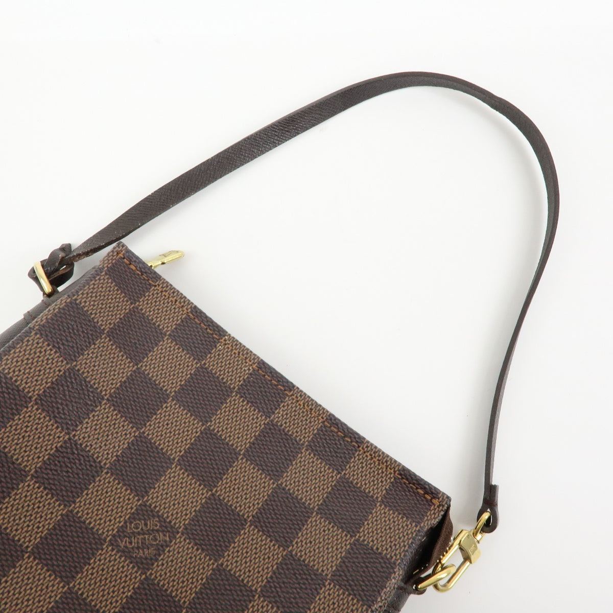 Louis Vuitton Trousse Make Up Damier, Brown, Canvas, Clutch