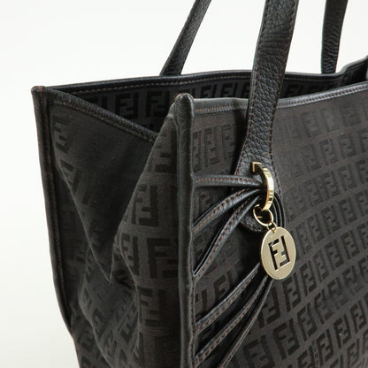 Fendi Vintage Shopping Zucchino Canvas, Brown, Canvas, Tote Bag