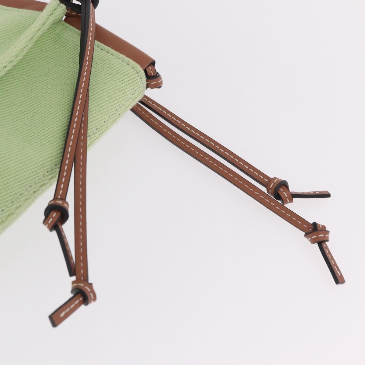 Loewe Cushion Canvas, Green, Canvas, Tote Bag