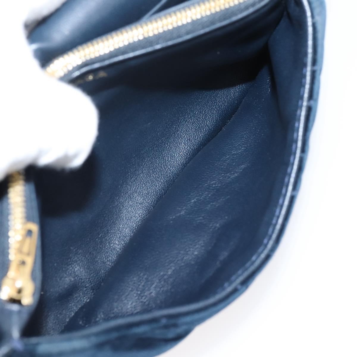 Balenciaga BB Chain Round Quilted Velvet, Navy, Velvet, Shoulder Bag