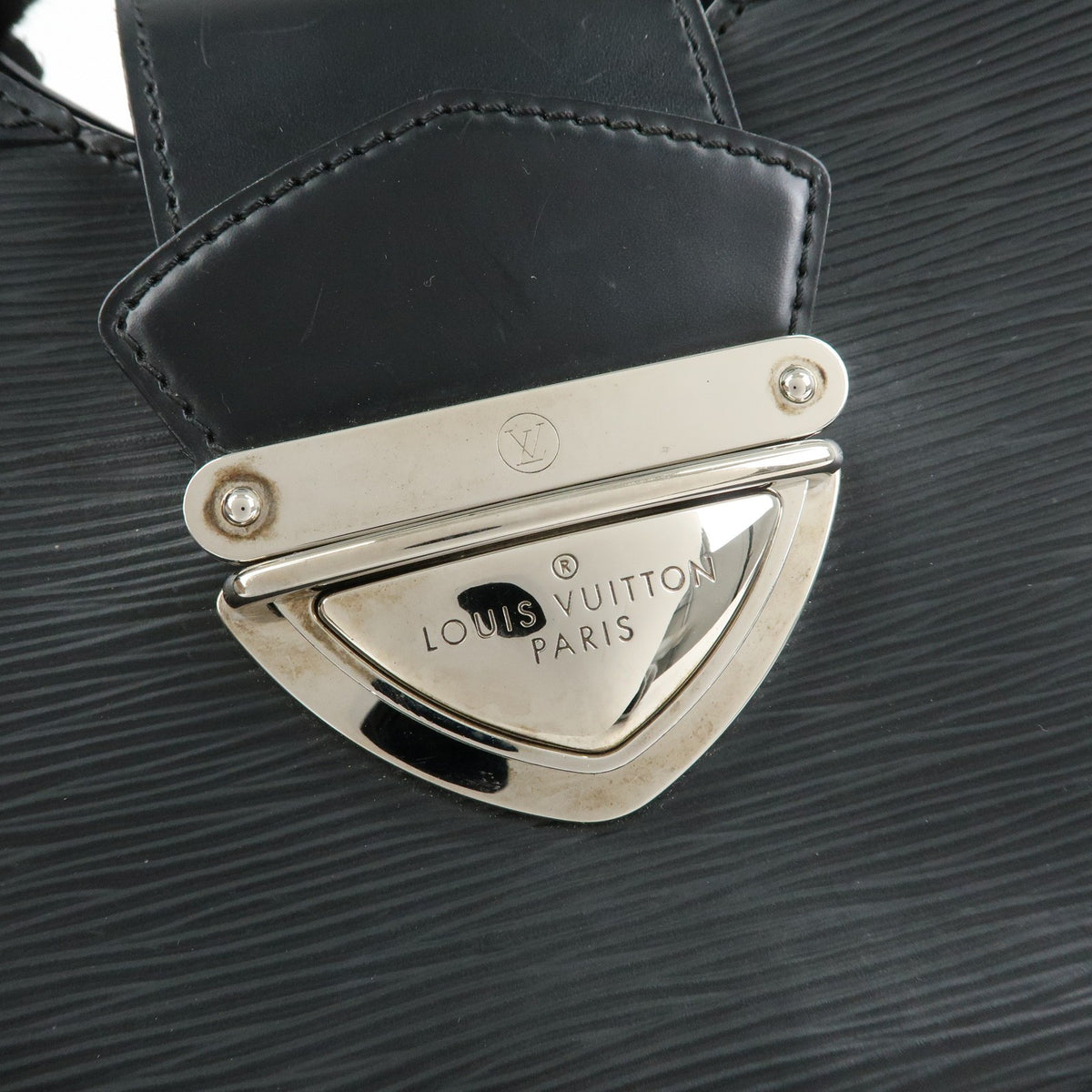 Louis Vuitton Montaigne Sac Epi Leather, Black, Leather, Handbag