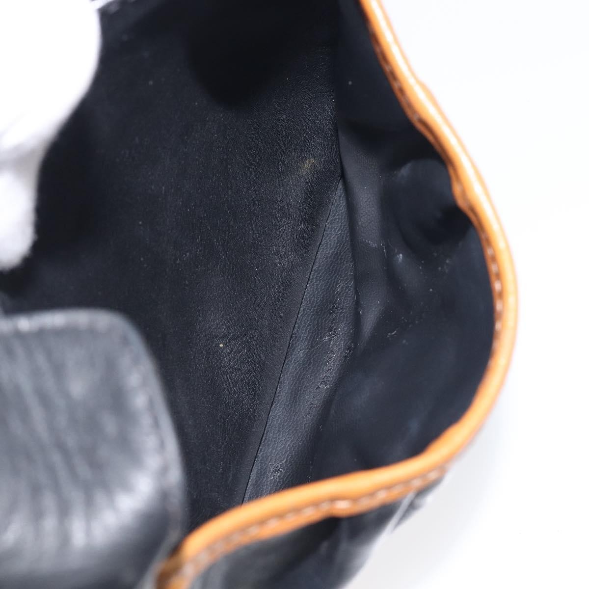 Celine Flap Shoulder Leather, Black, Leather, Shoulder Bag