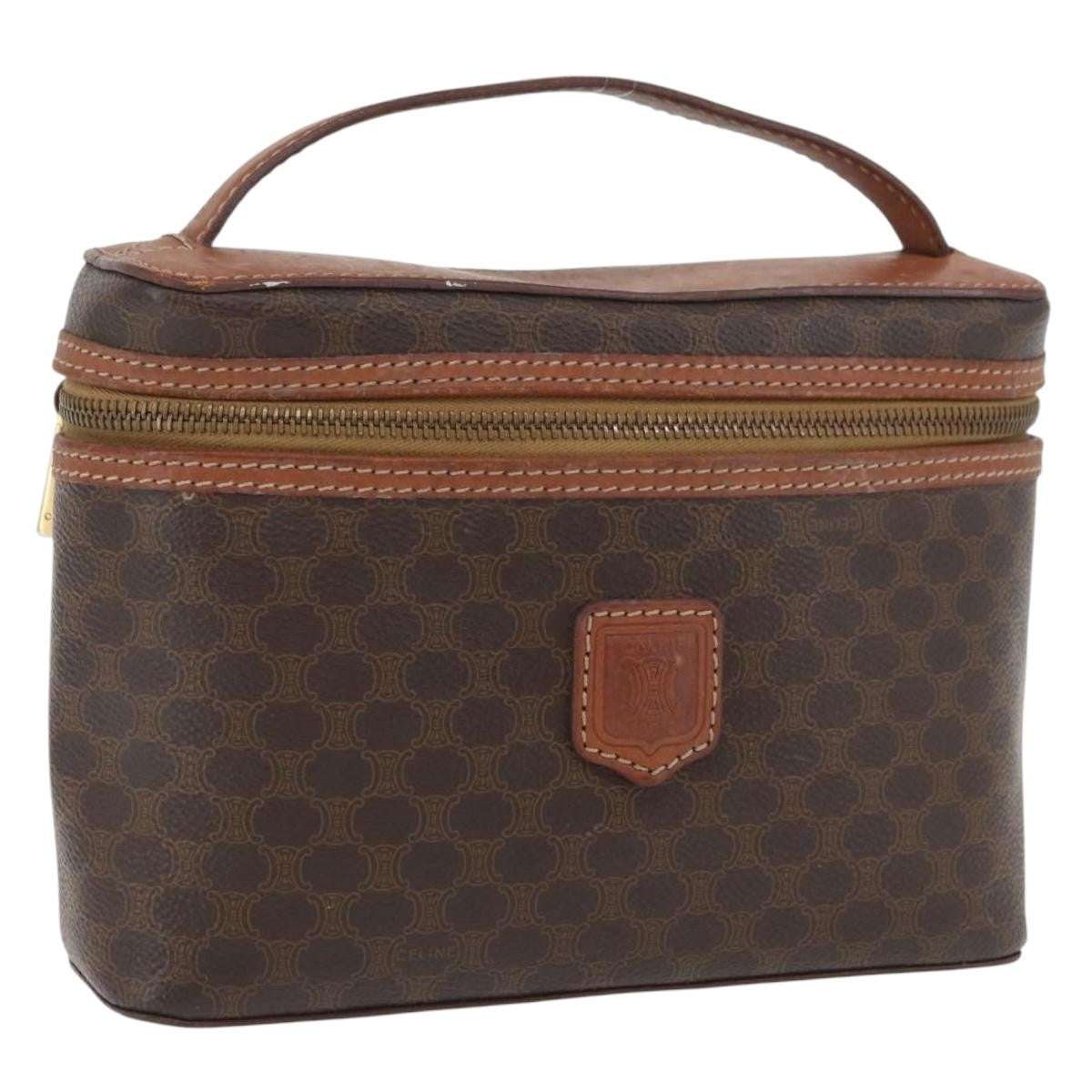 Celine Macadam Vanity Canvas, Brown, Canvas, Clutch