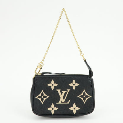 Louis Vuitton Pochette Accessoires Bicolor Monogram Empreinte Giant, Black, Leather, Clutch