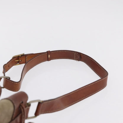 Celine Macadam Shoulder Canvas, Beige, Canvas, Crossbody Bag
