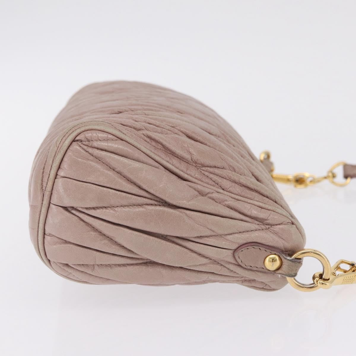 Miu Miu Shoulder Matelasse Leather, Pink, Leather, Shoulder Bag