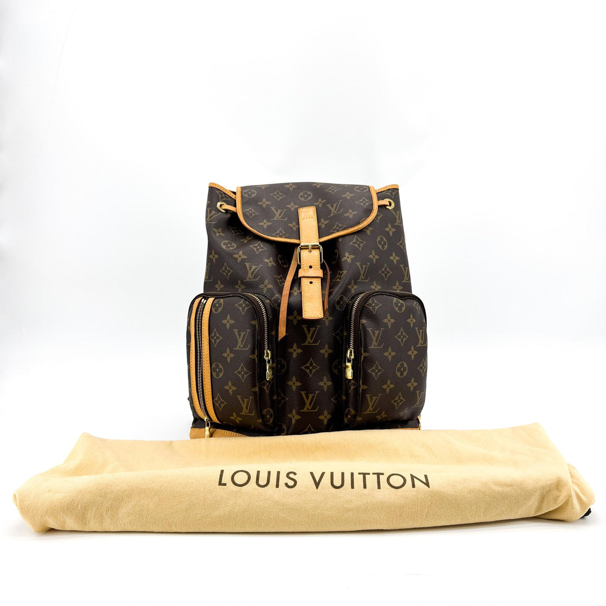 Louis Vuitton Bosphore Monogram Canvas, Brown, Canvas, Backpack