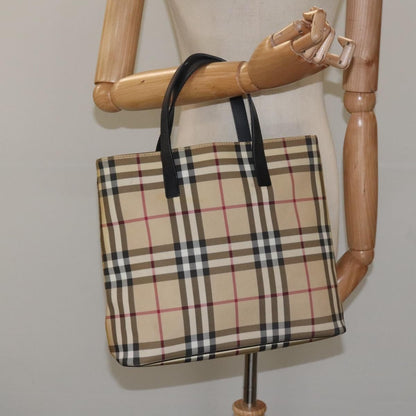 Burberry Nova Check Tote canvas check pattern, Beige, Canvas, Tote Bag