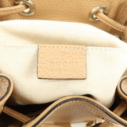 Gucci Bamboo Tassel Leather, Beige, Leather, Backpack