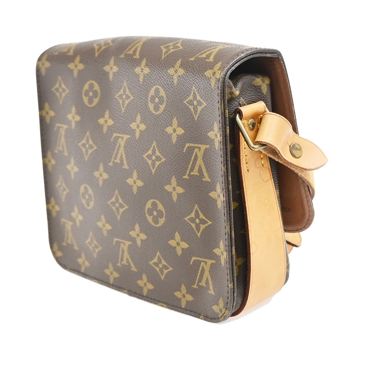 Louis Vuitton Cartouchiere Monogram Canvas, Brown, Canvas, Handbag