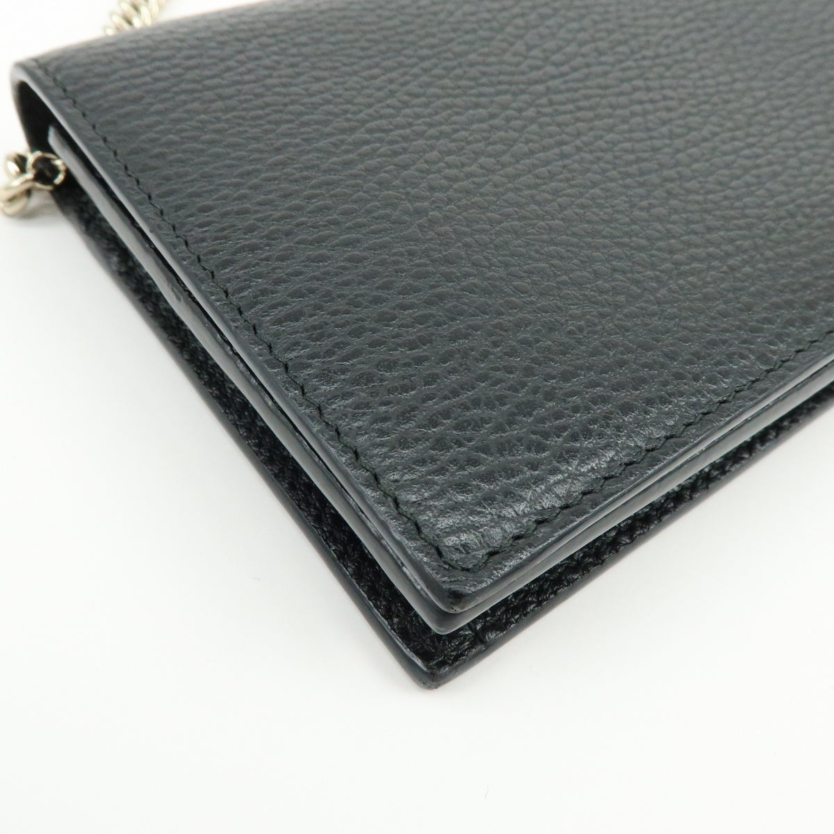 Gucci Betty Chain Wallet (Outlet) Leather, Black, Leather, Crossbody Bag