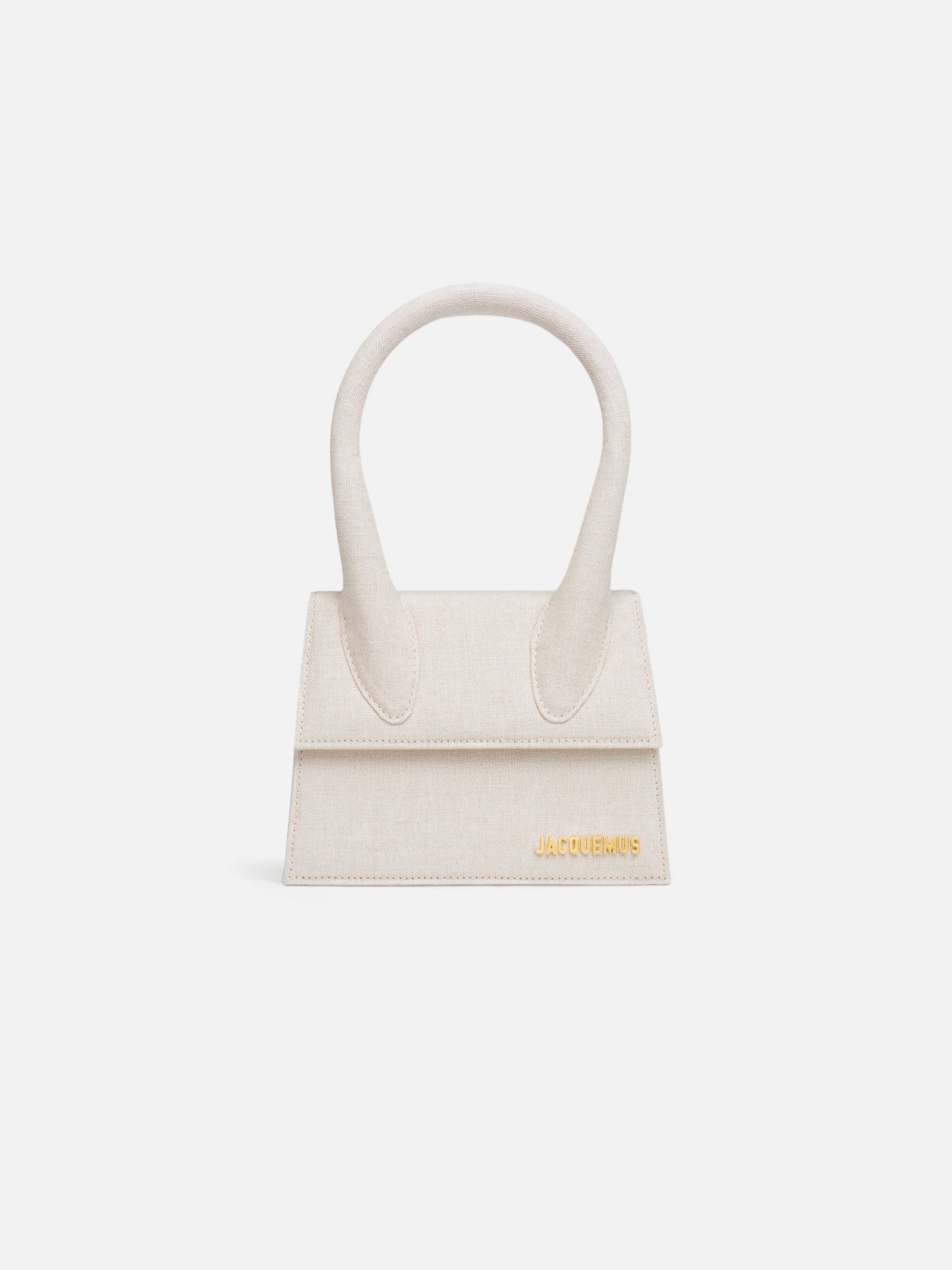 Jacquemus Chiquito mini beige clair linen, BEIGE, LINEN, Crossbody bag
