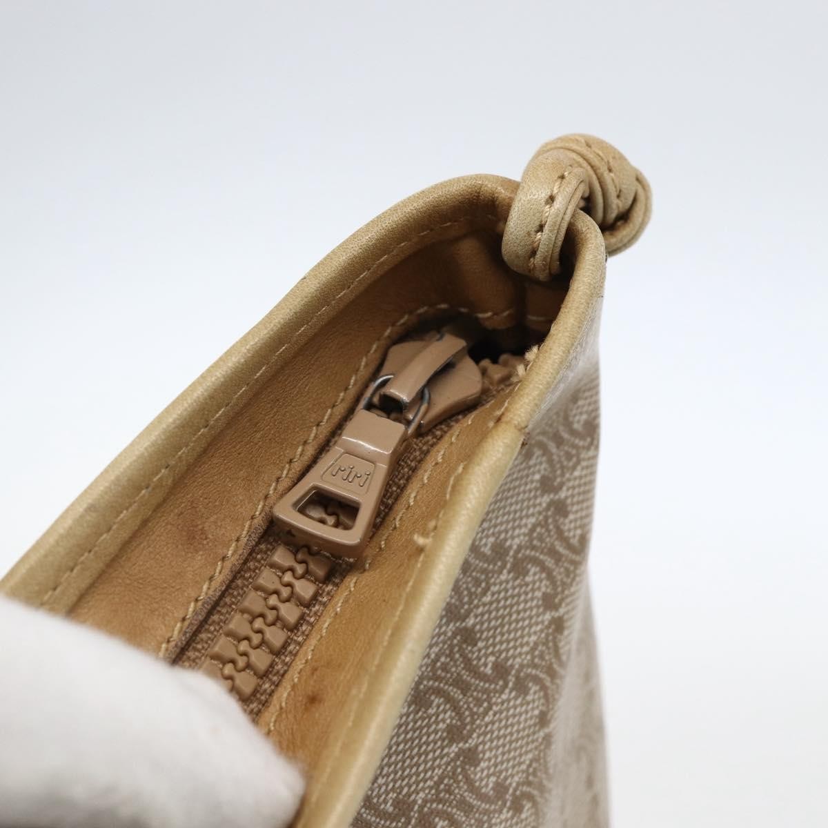 Celine Vintage Macadam Canvas, Beige, Canvas, Shoulder Bag