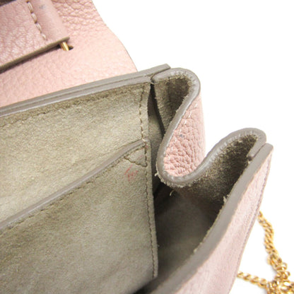Chloe Drew Leather, Pink, Leather, Crossbody Bag