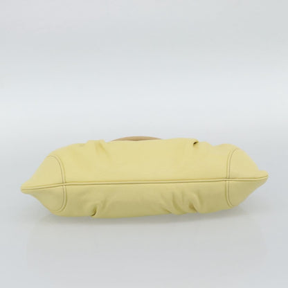 Salvatore Ferragamo Gancini Leather, Yellow, Leather, Handbag