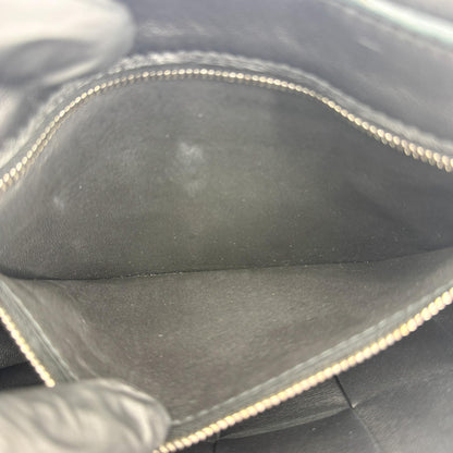 Bottega Veneta Cassette Maxi Intrecciato Leather, Black, Leather, Crossbody Bag