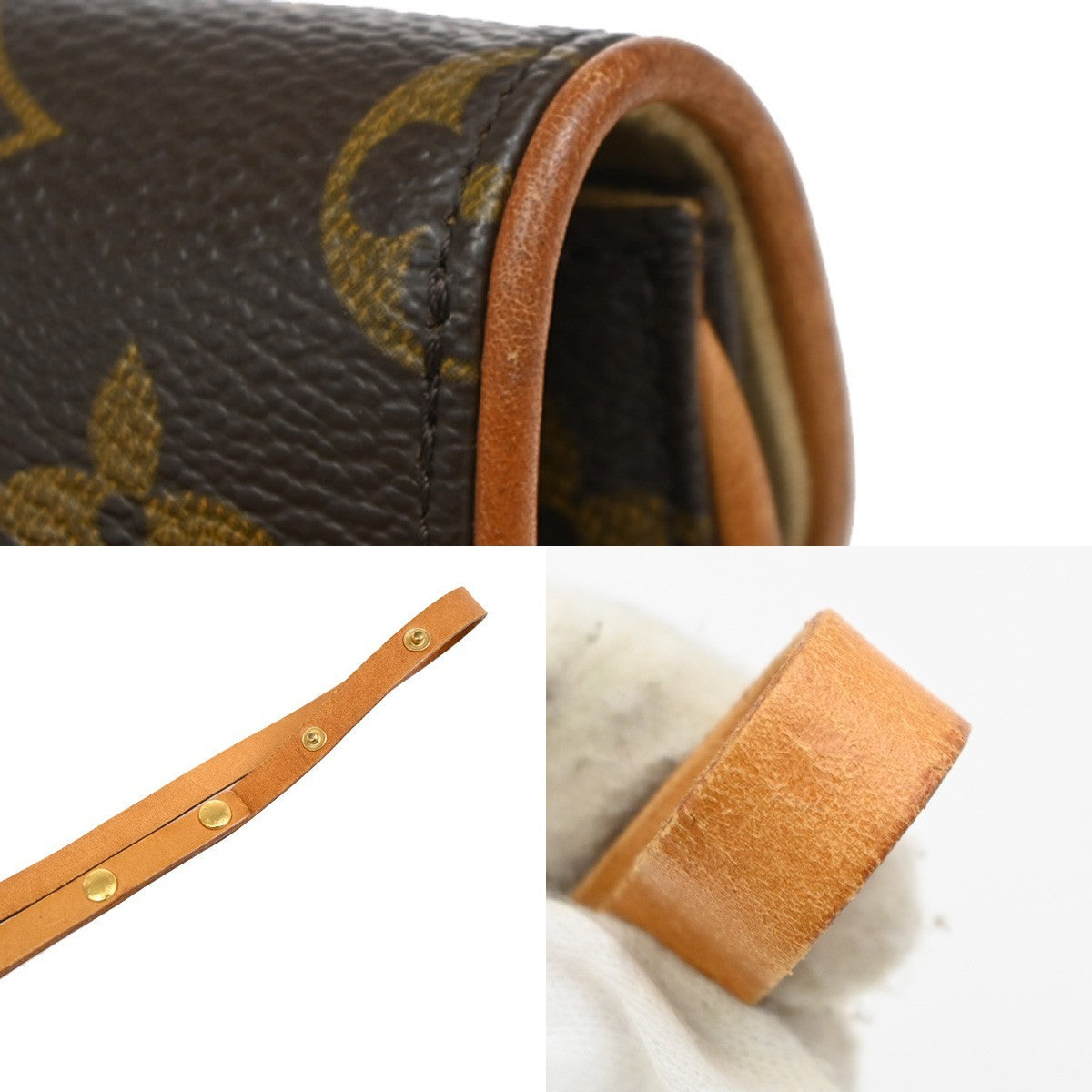 Louis Vuitton Florentine Pochette Canvas, Brown, Canvas, Clutch