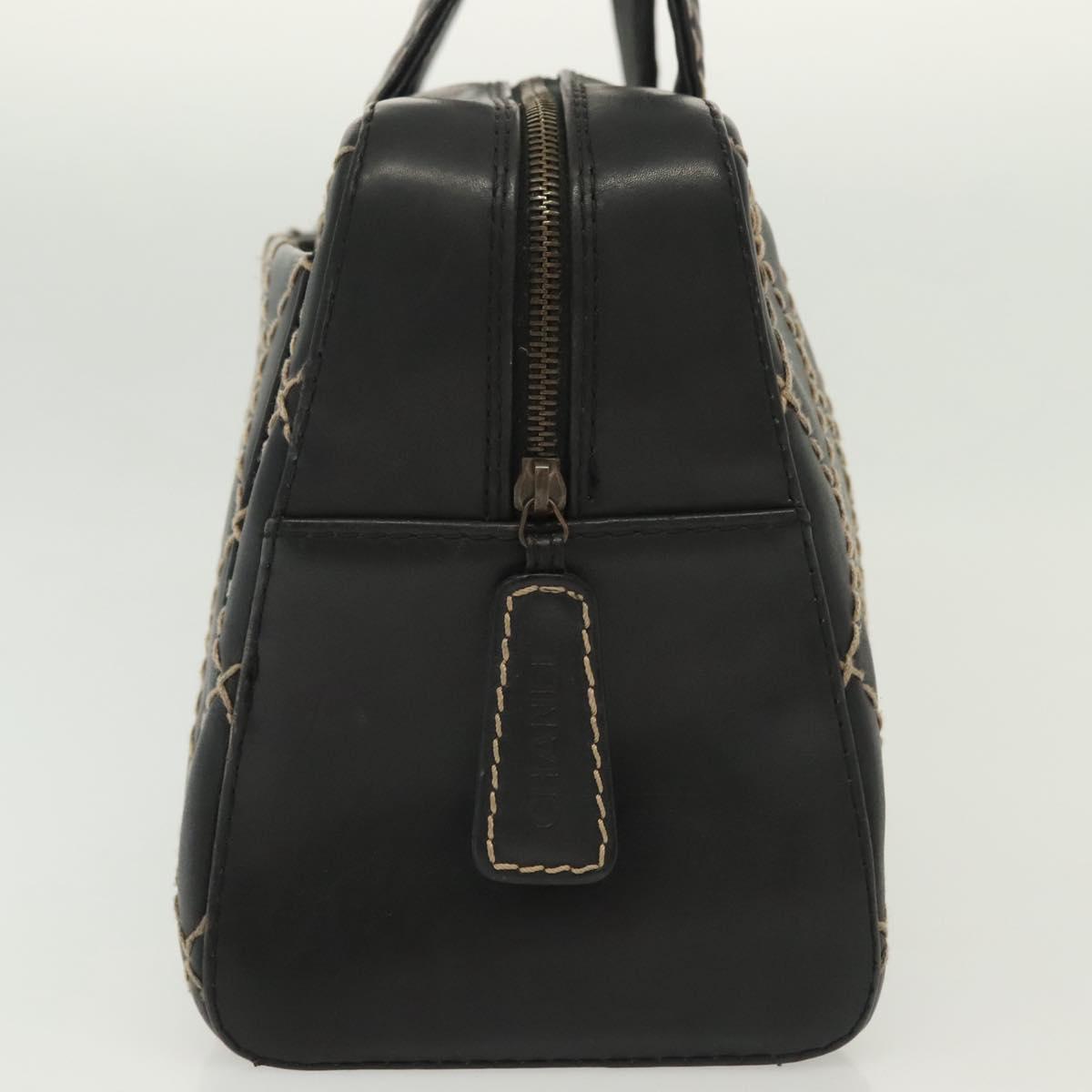 Chanel Surpique Boston Bag Quilted Leather, BLACK, LEATHER, Travel bag