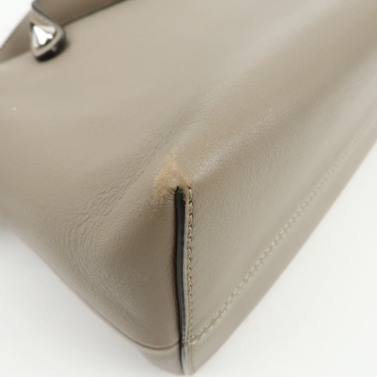 Fendi By The Way Satchel Leather, Beige, Leather, Handbag