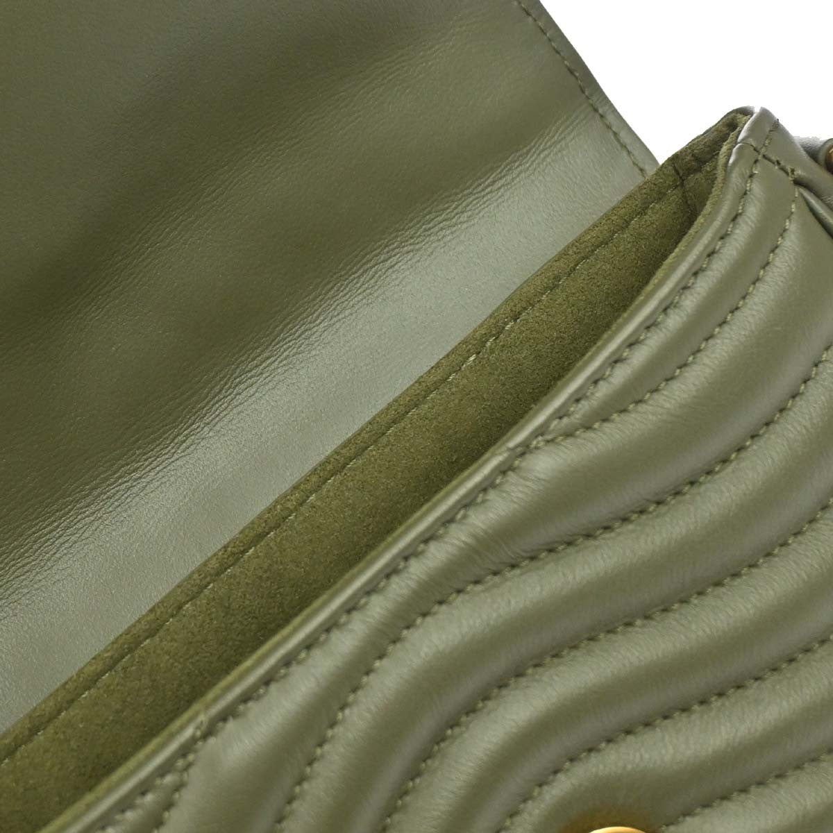 Louis Vuitton New Wave Multi Pochette Quilted Leather, Khaki, Leather, Shoulder Bag