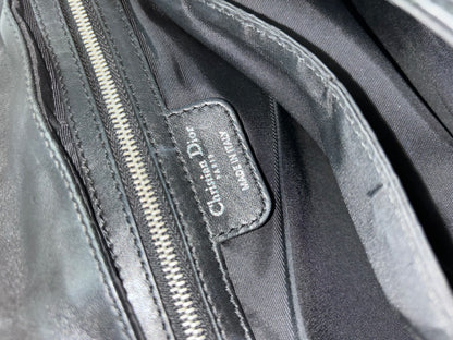 Christian Dior New Lock Flap Cannage Quilt Lambskin, Black, Leather, Handbag