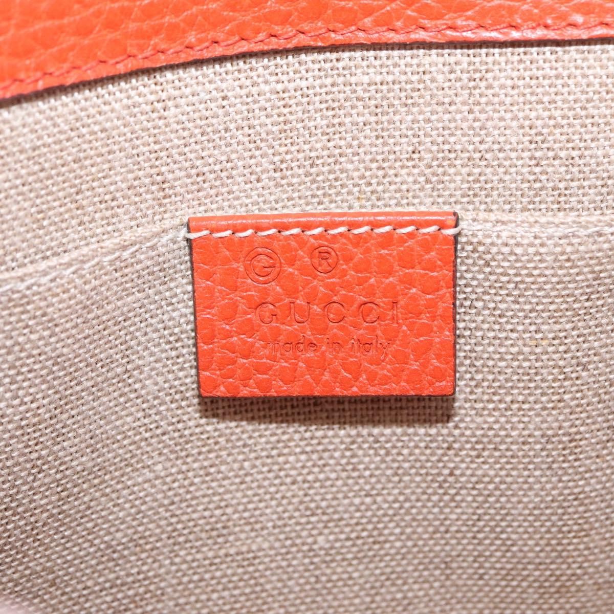 Gucci Interlocking Leather, Orange, Leather, Shoulder Bag