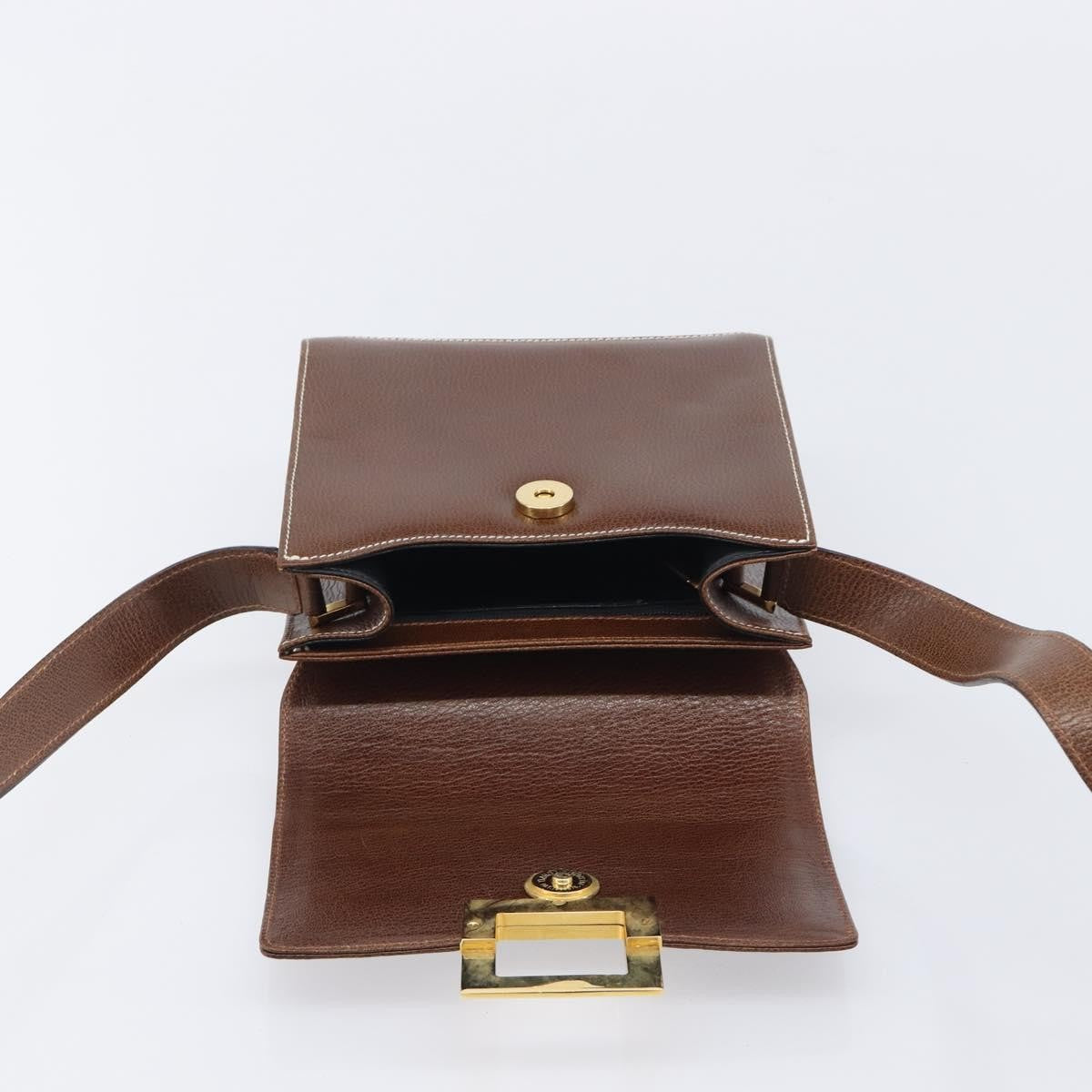 Salvatore Ferragamo Shoulder Bag Leather, Brown, Leather, Shoulder Bag