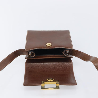 Salvatore Ferragamo Shoulder Bag Leather, Brown, Leather, Shoulder Bag