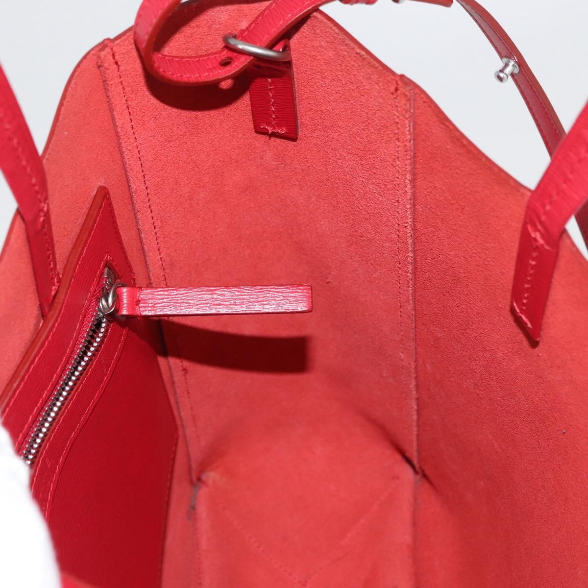 Celine Vertical Cabas Leather, Red, Leather, Tote Bag