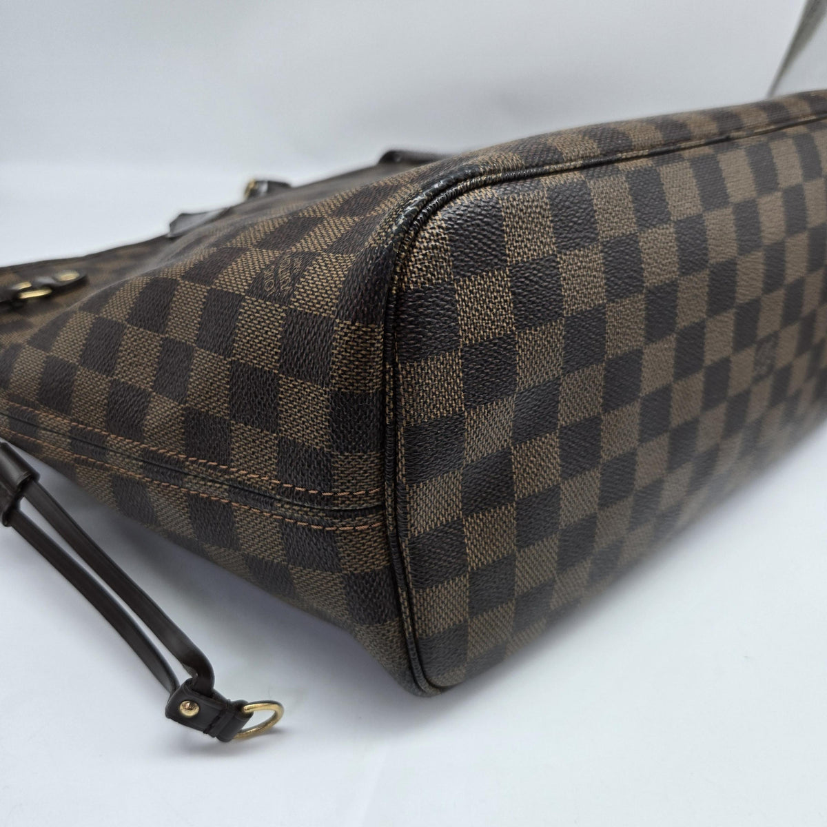 Louis Vuitton Neverfull Damier Ebene, Brown, Canvas, Tote Bag