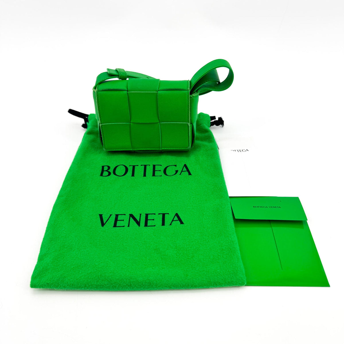 Bottega Veneta Cassette Maxi Intrecciato Leather, Green, Leather, Crossbody Bag