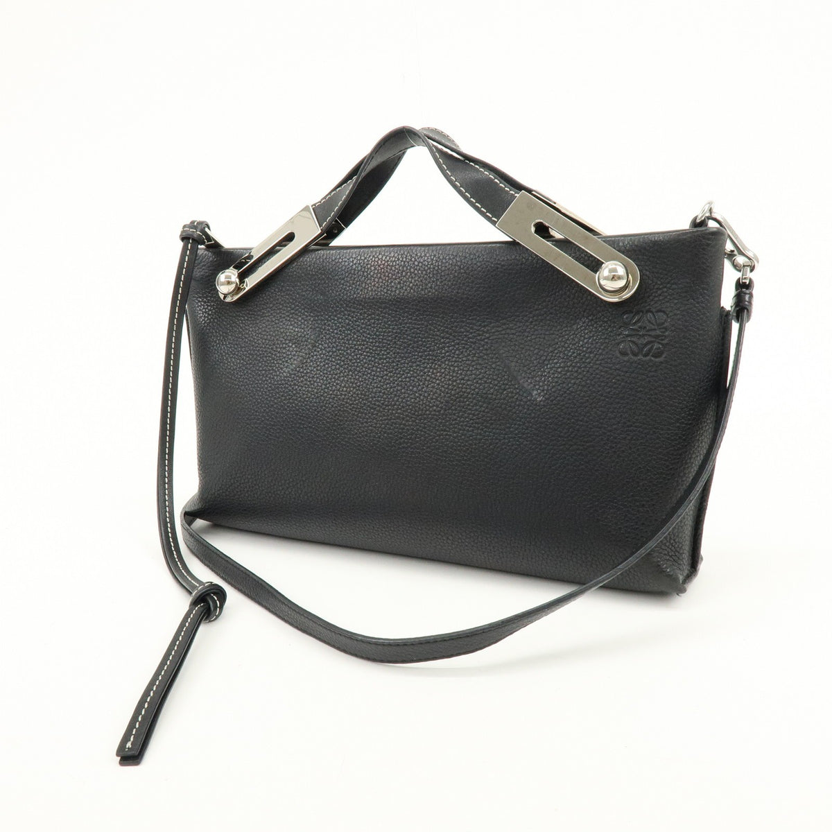 Loewe Missy Leather, Black, Leather, Handbag