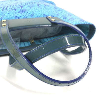 Louis Vuitton Voyage Cosmic Blossom, Blue, Patent Leather, Tote Bag